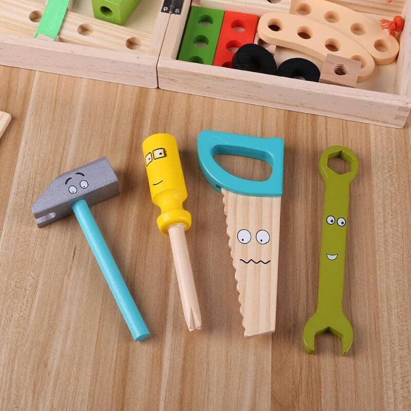 Bancada infantil de ferramentas Montessori - Minha loja