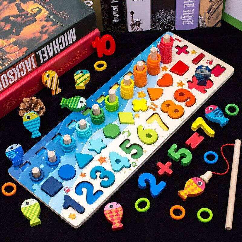 Tabuleiro de Jogo de Madeira Montessori