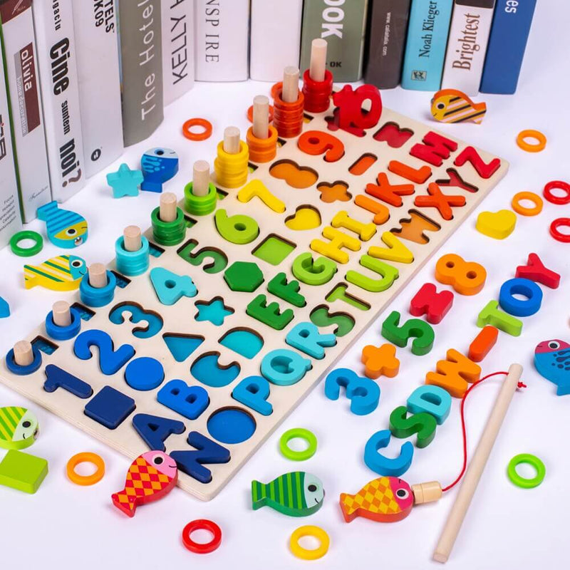 Tabuleiro de Jogo de Madeira Montessori